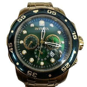 Invicta Gold and Green Chronograph Watch
